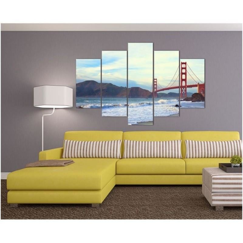 Kanva no 5 daļām - Type A, The Golden Gate Bridge  Home Trends DECO