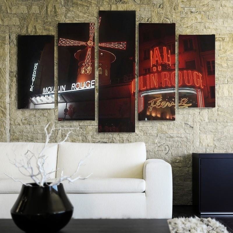 Kanva no 5 daļām - Type A, The Moulin Rouge  Home Trends DECO