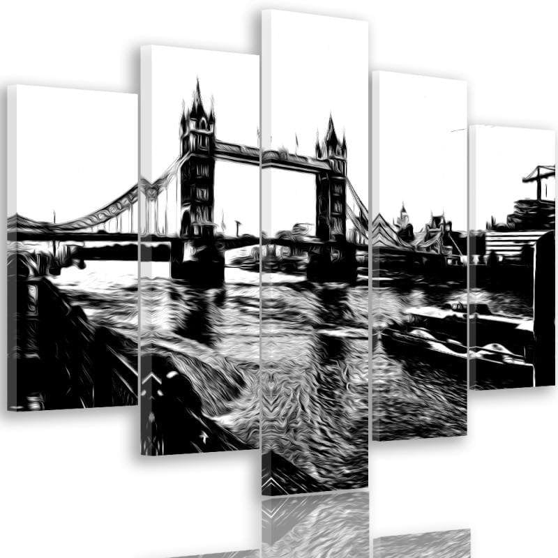 Kanva no 5 daļām - Type A, Tower Bridge  Home Trends DECO