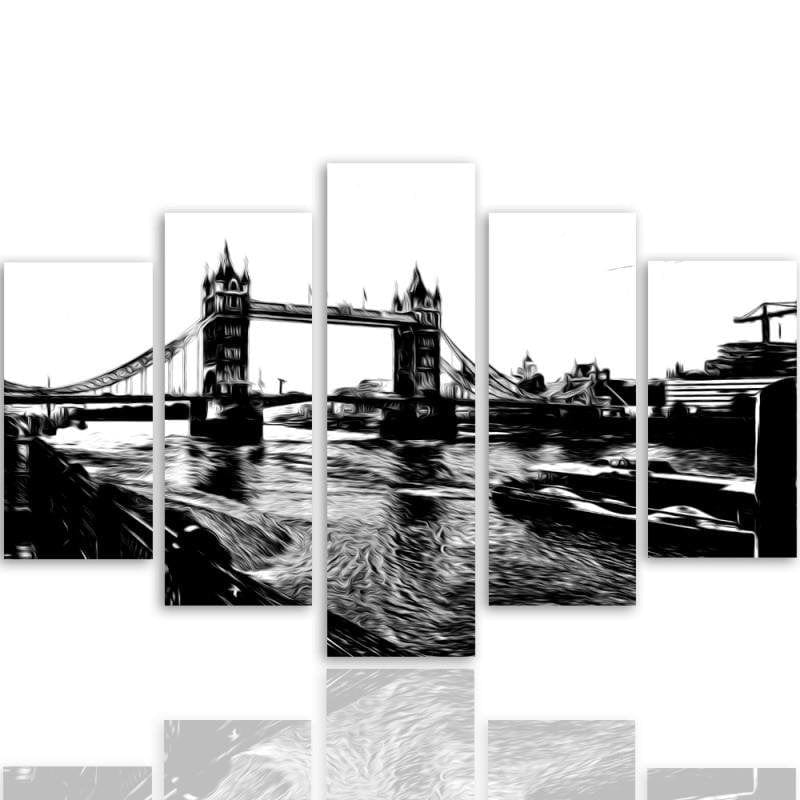Kanva no 5 daļām - Type A, Tower Bridge  Home Trends DECO