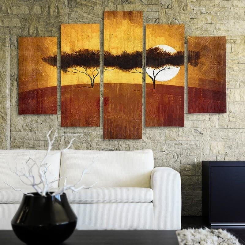 Kanva no 5 daļām - Type A, Two Trees  Home Trends DECO