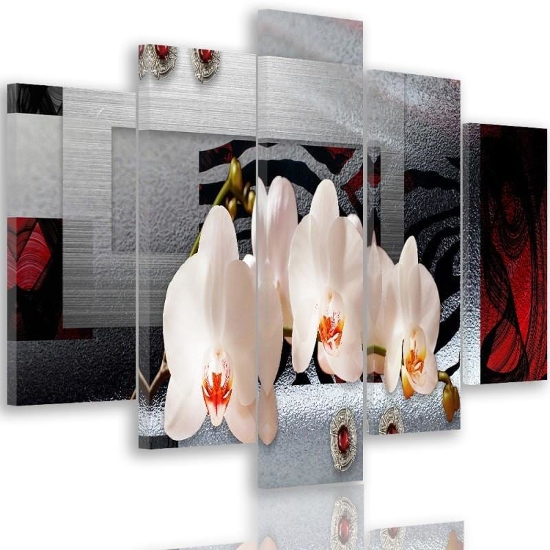 Kanva no 5 daļām - Type A, White Orchid  Home Trends DECO