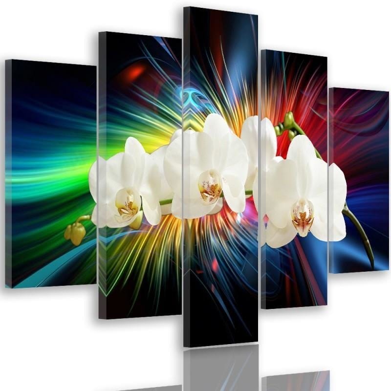 Kanva no 5 daļām - Type A, White Orchid  Home Trends DECO