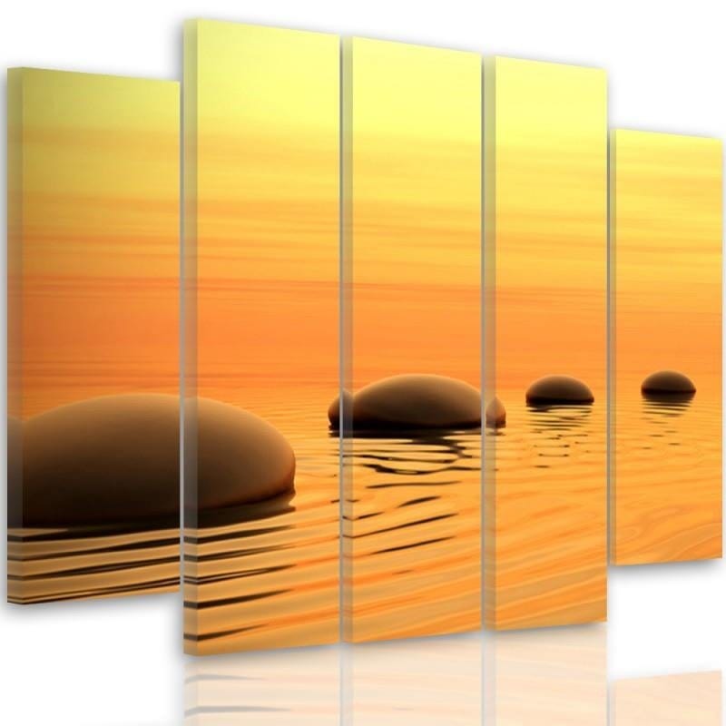 Kanva no 5 daļām - Type B, 4 Zen Stones  Home Trends DECO