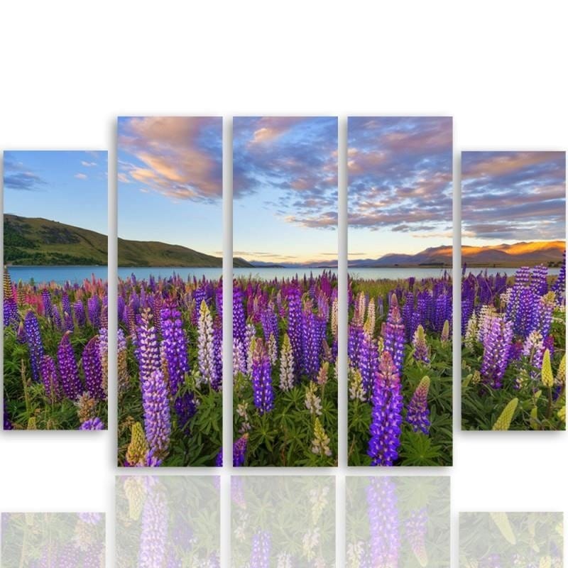 Kanva no 5 daļām - Type B, A Lavender Field  Home Trends DECO