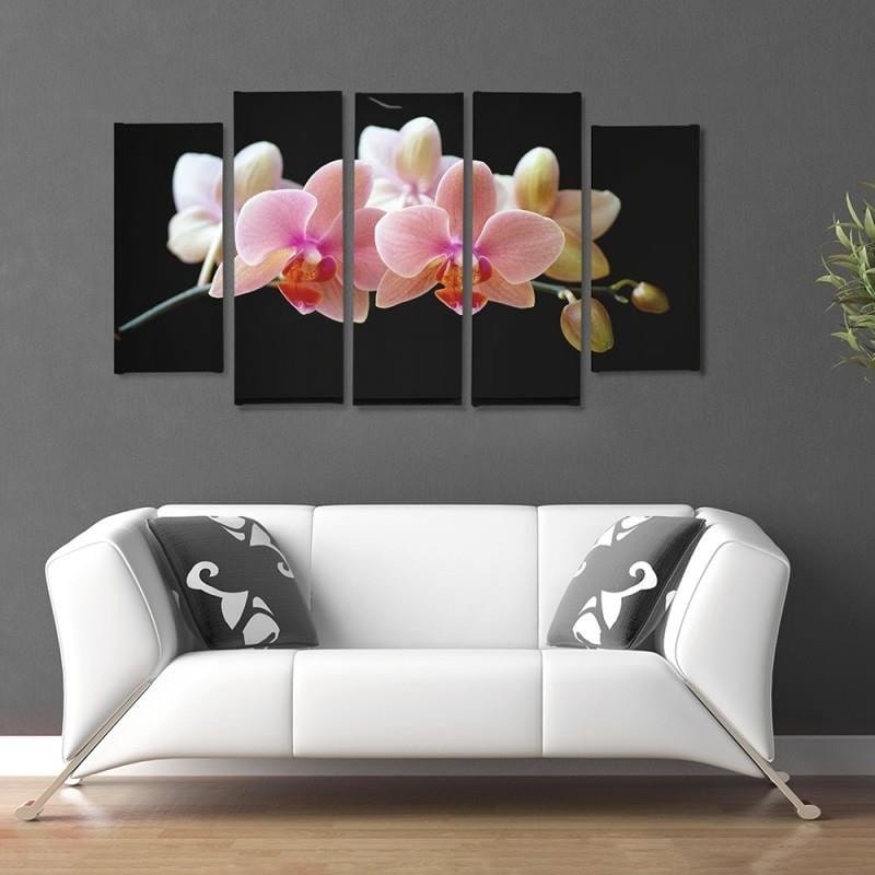 Kanva no 5 daļām - Type B, A Pink Orchid  Home Trends DECO