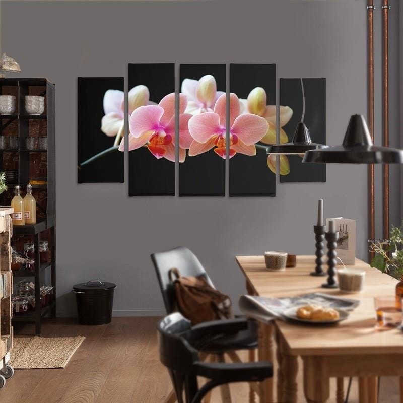 Kanva no 5 daļām - Type B, A Pink Orchid  Home Trends DECO