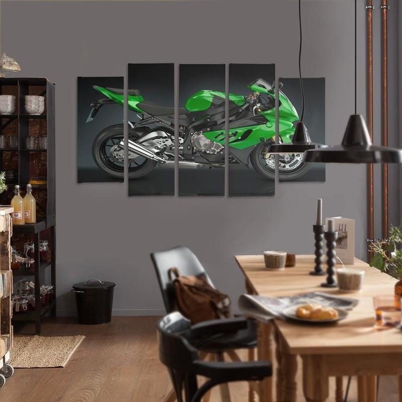 Kanva no 5 daļām - Type B, A Sports Motorbike  Home Trends DECO