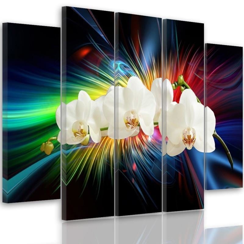 Kanva no 5 daļām - Type B, A White Orchid  Home Trends DECO