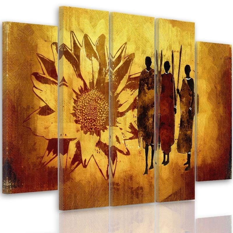 Kanva no 5 daļām - Type B, African Warriors  Home Trends DECO