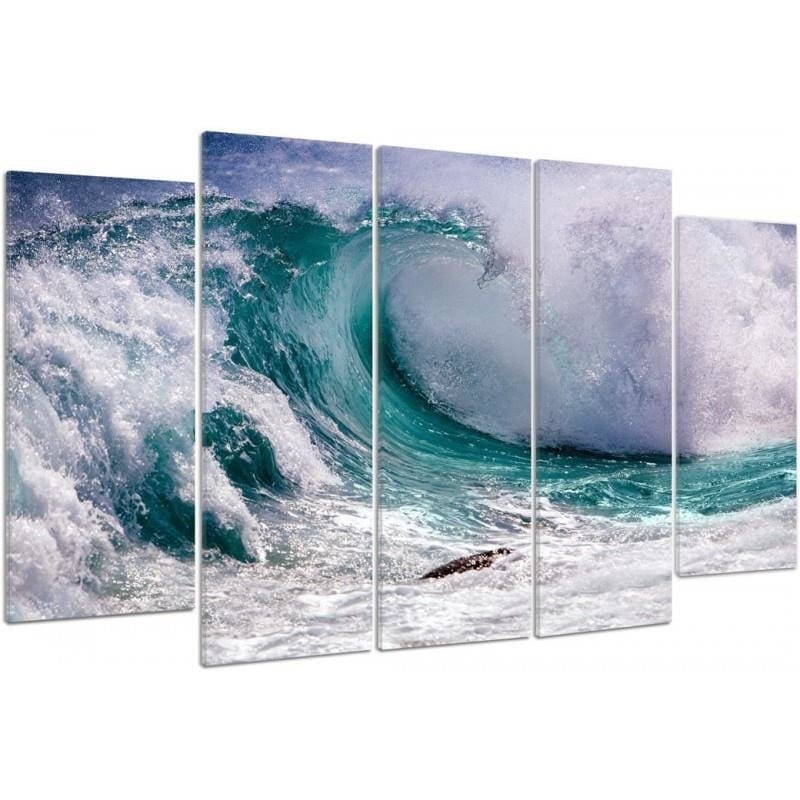 Kanva no 5 daļām - Type B, Agitated Wave  Home Trends DECO