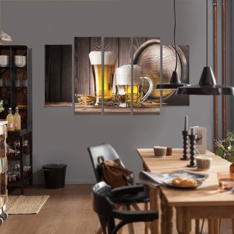 Kanva no 5 daļām - Type B, Beer  Home Trends DECO