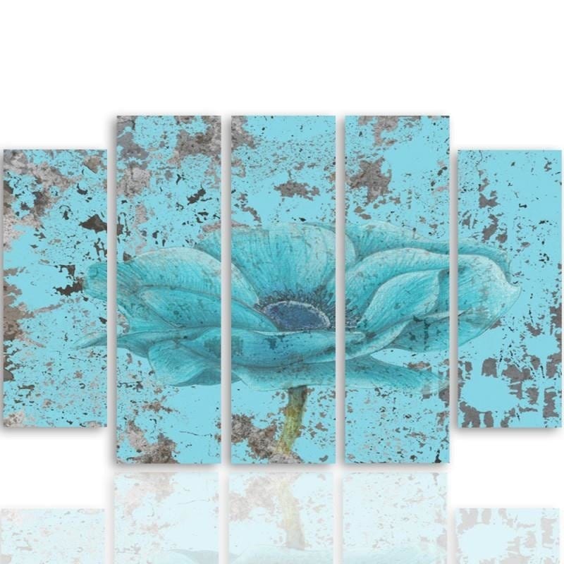 Kanva no 5 daļām - Type B, Blue Flower  Home Trends DECO