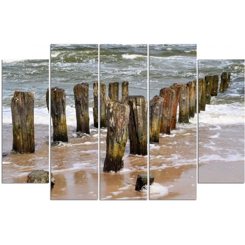 Kanva no 5 daļām - Type B, Breakwaters On The Beach  Home Trends DECO