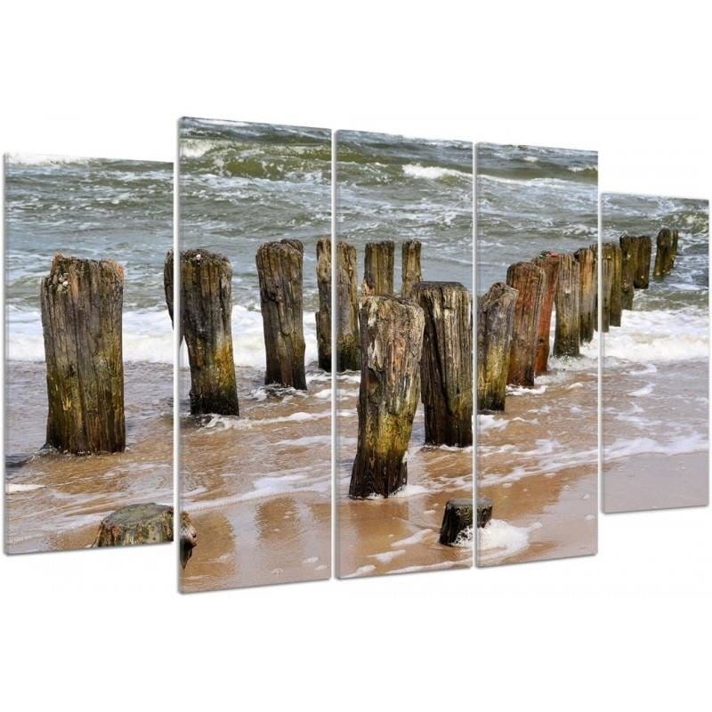 Kanva no 5 daļām - Type B, Breakwaters On The Beach  Home Trends DECO