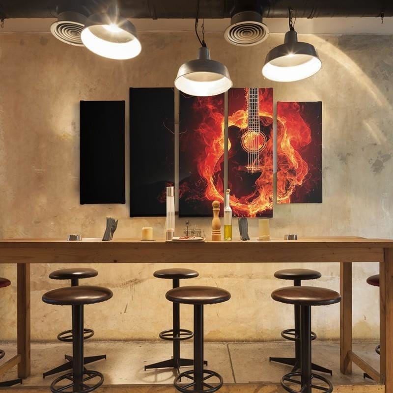 Kanva no 5 daļām - Type B, Burning Guitar  Home Trends DECO