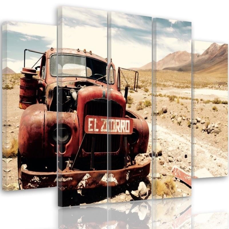 Kanva no 5 daļām - Type B, Car In The Desert  Home Trends DECO