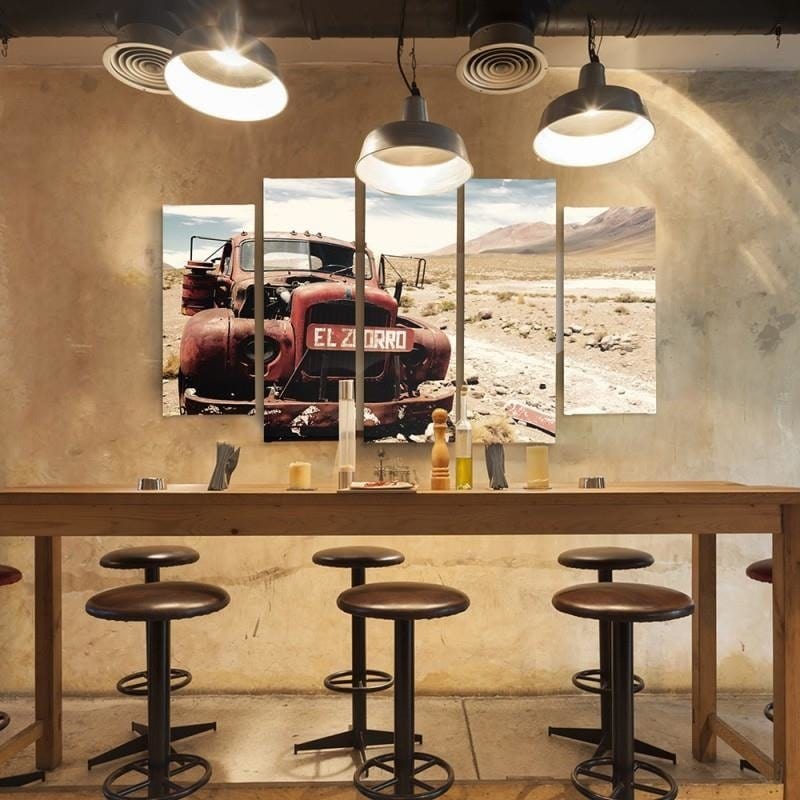 Kanva no 5 daļām - Type B, Car In The Desert  Home Trends DECO