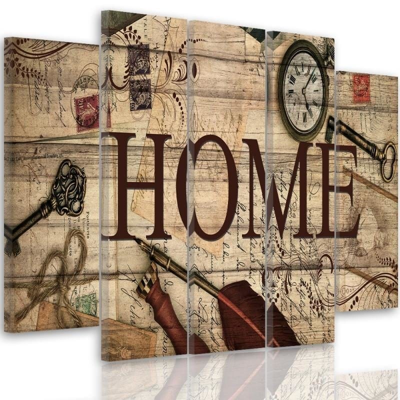 Kanva no 5 daļām - Type B, Composition Vintage Home  Home Trends DECO