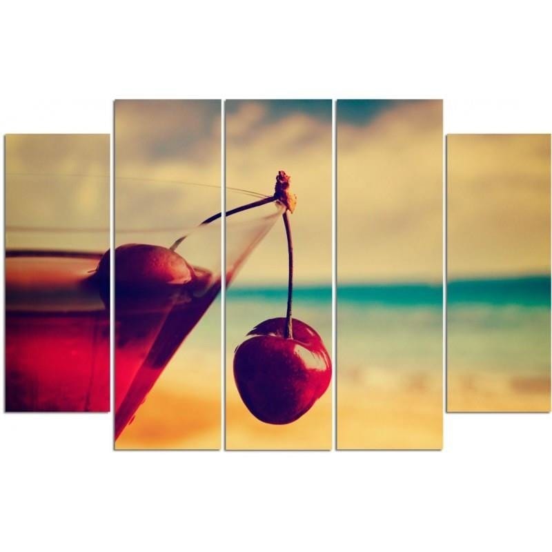Kanva no 5 daļām - Type B, Drink Cherry  Home Trends DECO