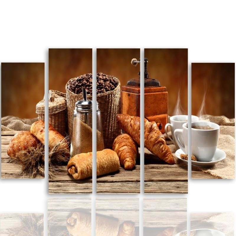 Kanva no 5 daļām - Type B, French Breakfast  Home Trends DECO