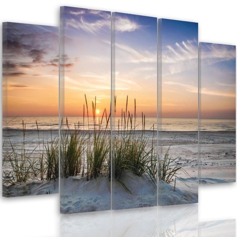 Kanva no 5 daļām - Type B, Grass On The Beach  Home Trends DECO