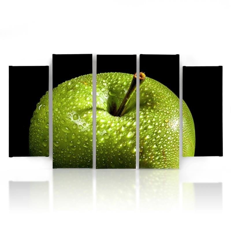 Kanva no 5 daļām - Type B, Green Apple  Home Trends DECO