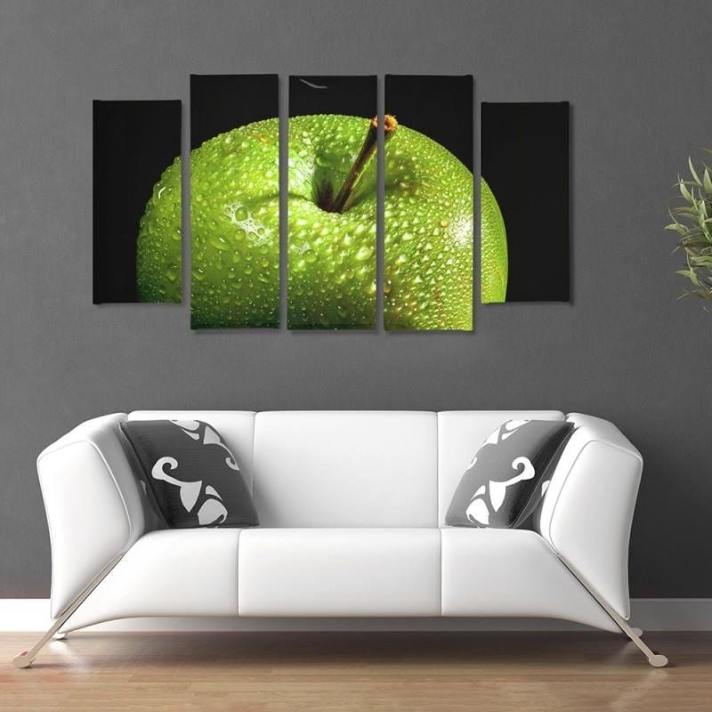 Kanva no 5 daļām - Type B, Green Apple  Home Trends DECO