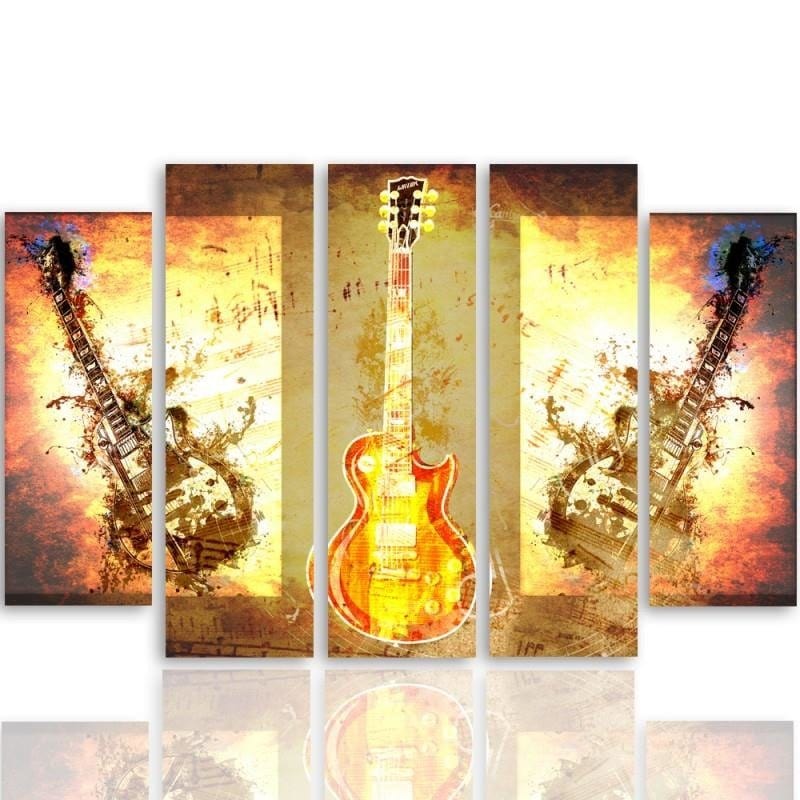 Kanva no 5 daļām - Type B, Guitar  Home Trends DECO