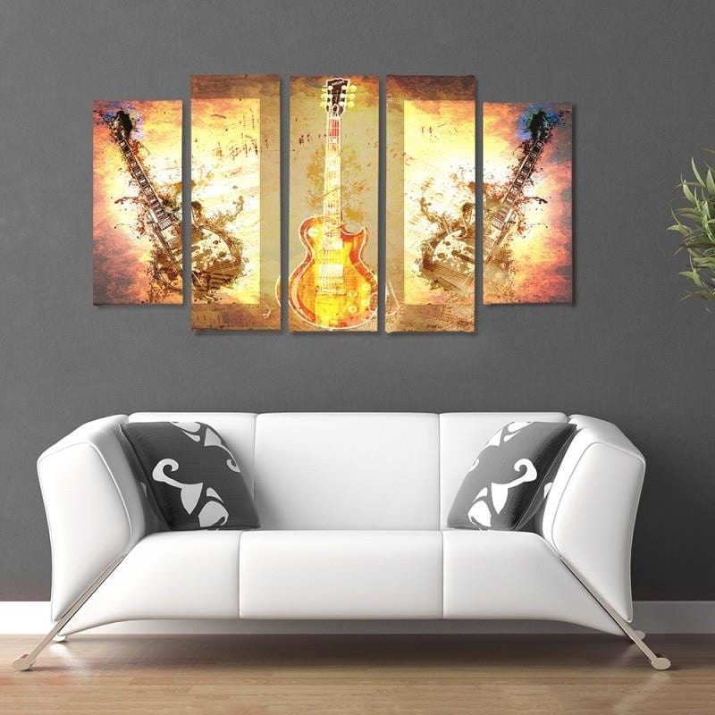 Kanva no 5 daļām - Type B, Guitar  Home Trends DECO