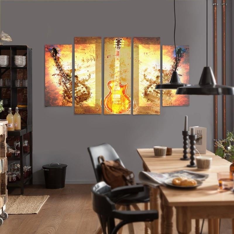 Kanva no 5 daļām - Type B, Guitar  Home Trends DECO