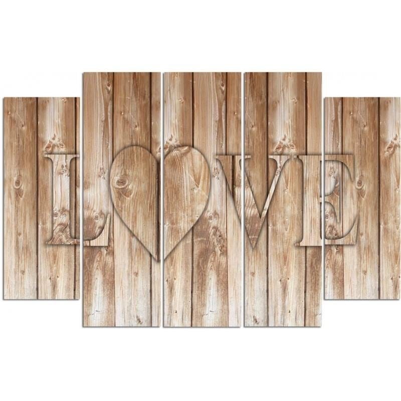 Kanva no 5 daļām - Type B, Love The Brown Boards  Home Trends DECO