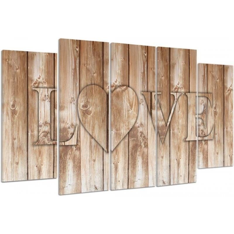 Kanva no 5 daļām - Type B, Love The Brown Boards  Home Trends DECO