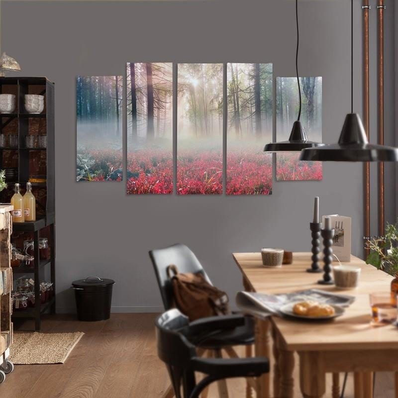 Kanva no 5 daļām - Type B, Mist Over The Clearing  Home Trends DECO