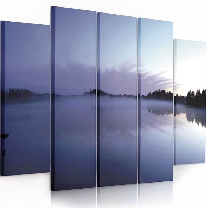 Kanva no 5 daļām - Type B, Mist Over The Lake  Home Trends DECO