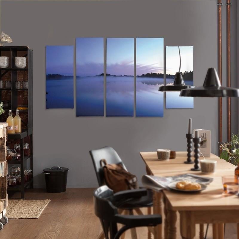Kanva no 5 daļām - Type B, Mist Over The Lake  Home Trends DECO