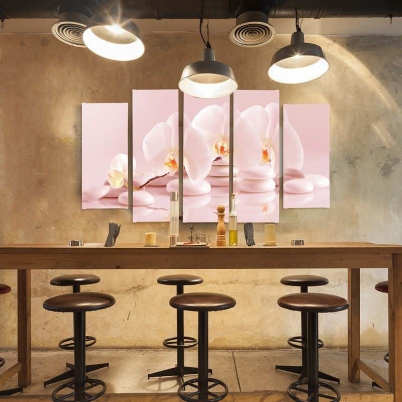 Kanva no 5 daļām - Type B, Orchid On The Stones  Home Trends DECO