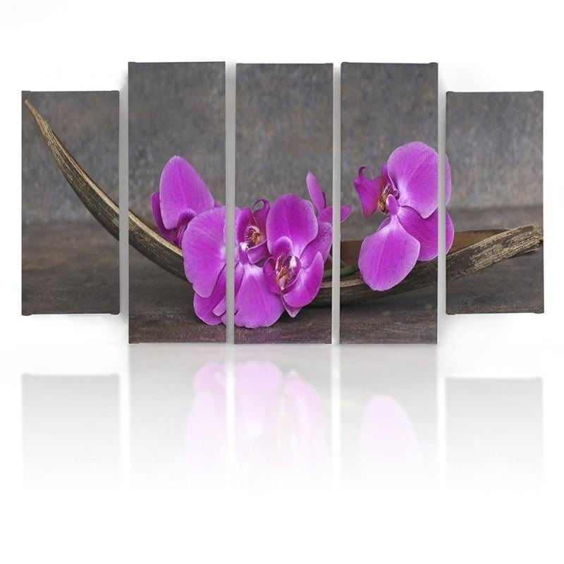 Kanva no 5 daļām - Type B, Pink Orchids  Home Trends DECO