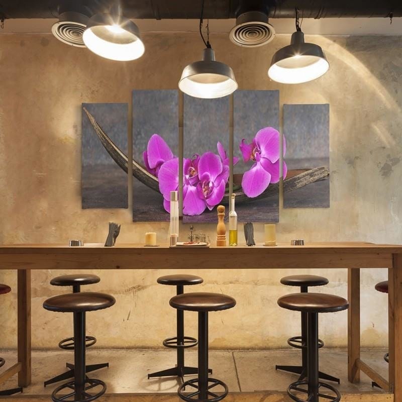 Kanva no 5 daļām - Type B, Pink Orchids  Home Trends DECO