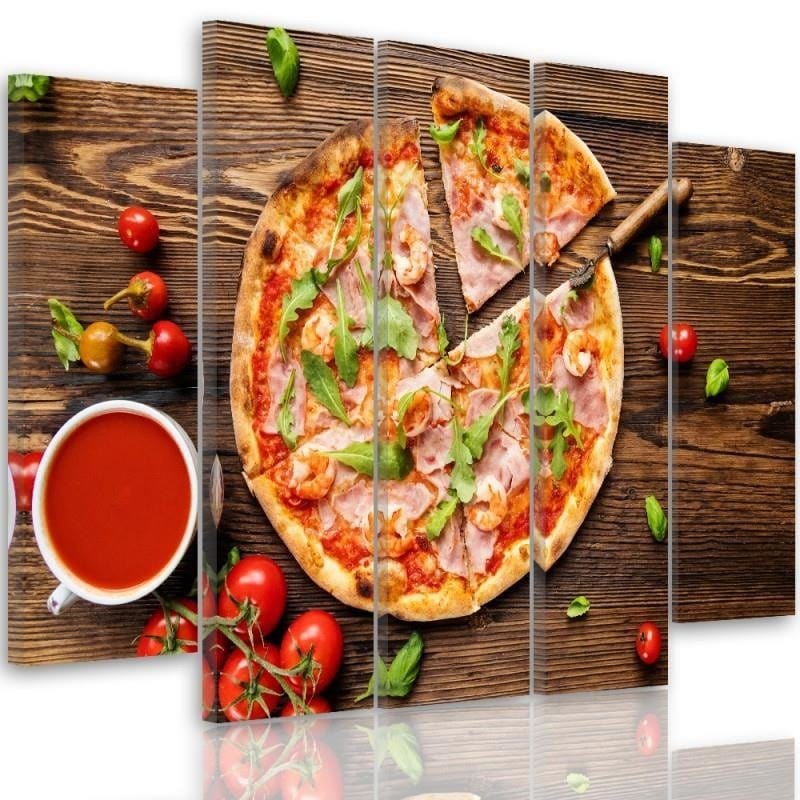 Kanva no 5 daļām - Type B, Pizza With Arugula  Home Trends DECO