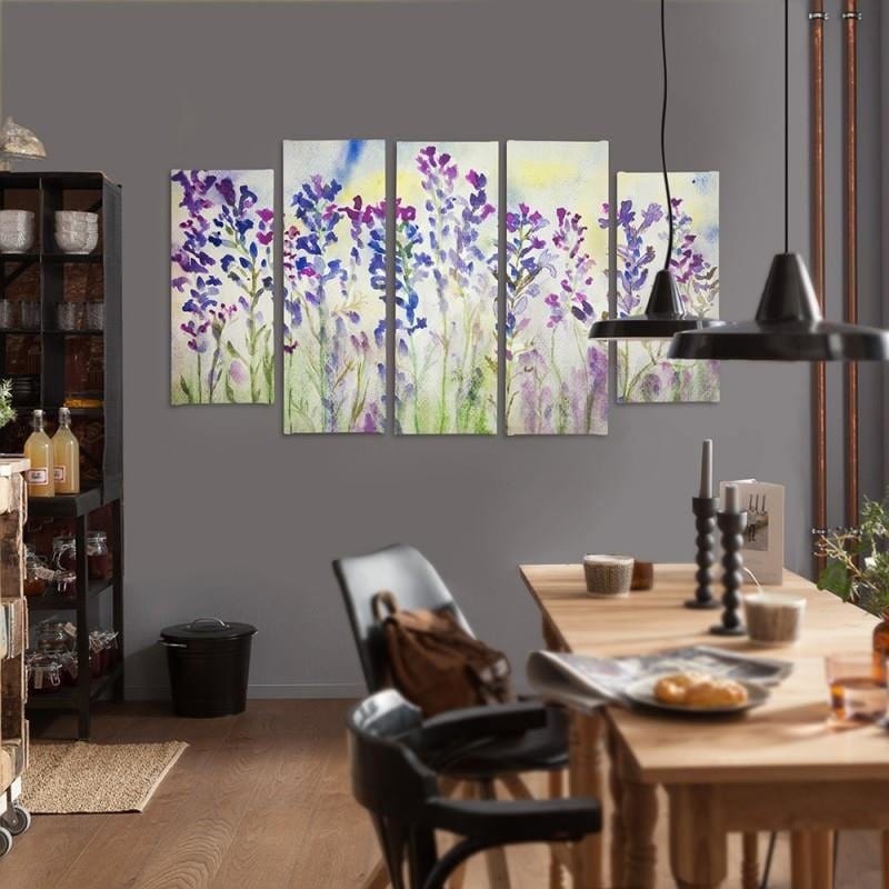 Kanva no 5 daļām - Type B, Purple Bells  Home Trends DECO