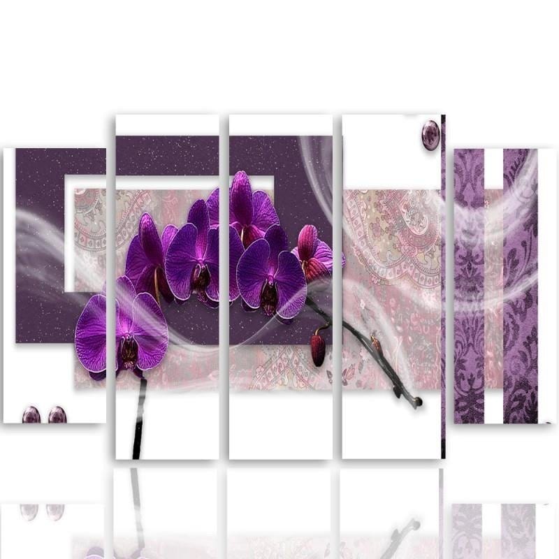 Kanva no 5 daļām - Type B, Purple Orchid  Home Trends DECO