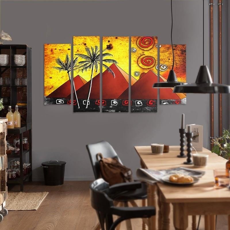 Kanva no 5 daļām - Type B, Pyramids  Home Trends DECO
