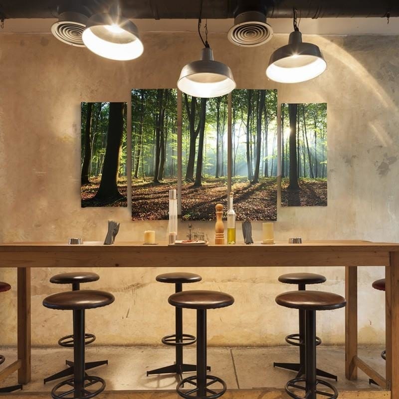 Kanva no 5 daļām - Type B, Rays Of The Sun In The Forest  Home Trends DECO