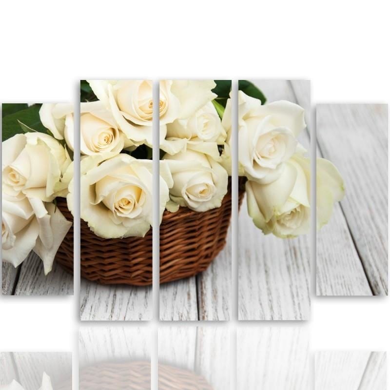 Kanva no 5 daļām - Type B, Roses In The Basket  Home Trends DECO