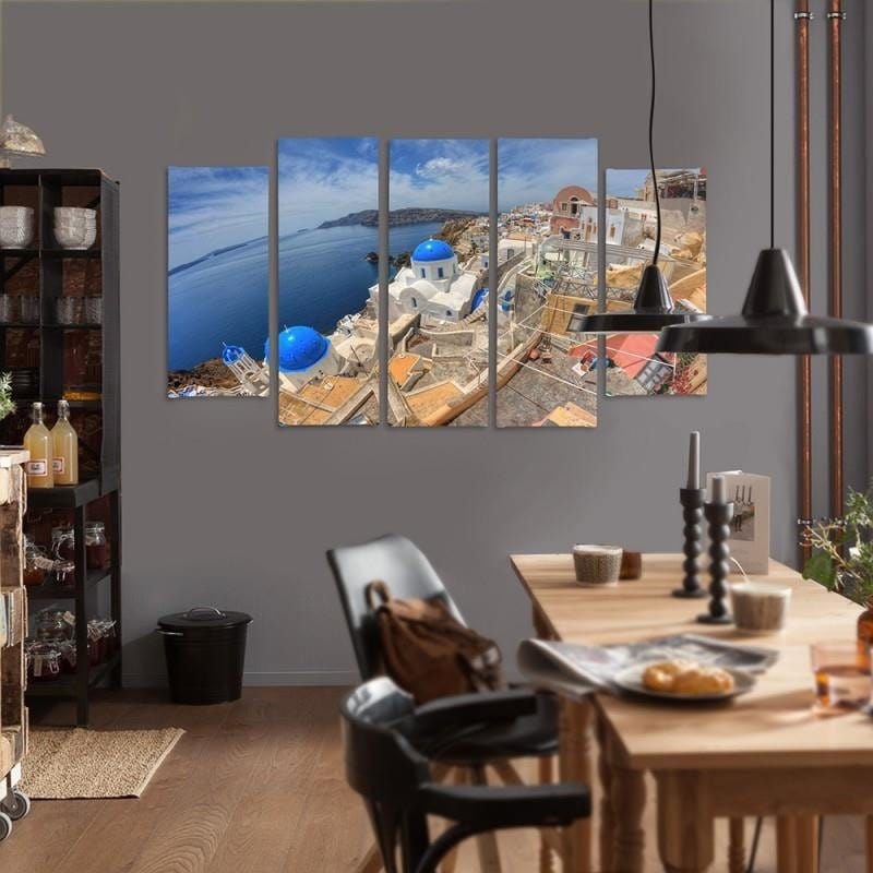 Kanva no 5 daļām - Type B, Santorini Hdr  Home Trends DECO