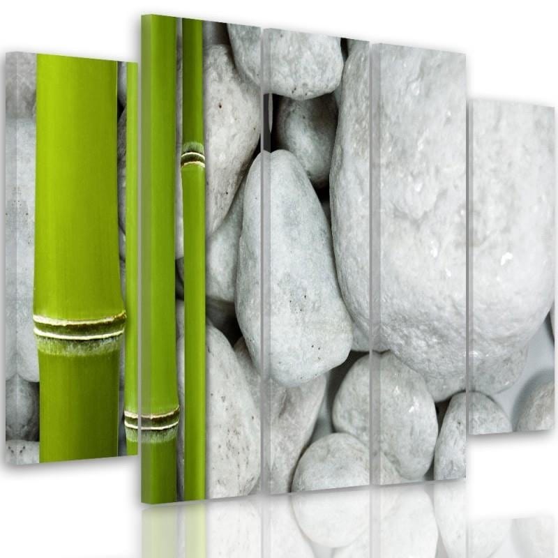 Kanva no 5 daļām - Type B, Stones And Bamboo Zen  Home Trends DECO