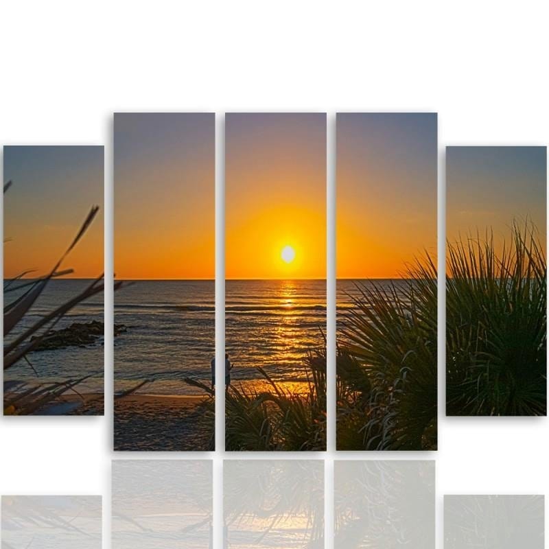 Kanva no 5 daļām - Type B, Sunset On The Beach 2  Home Trends DECO