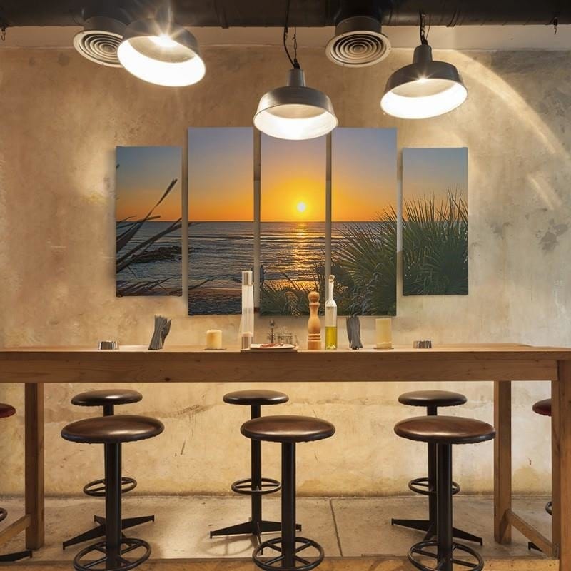Kanva no 5 daļām - Type B, Sunset On The Beach 2  Home Trends DECO