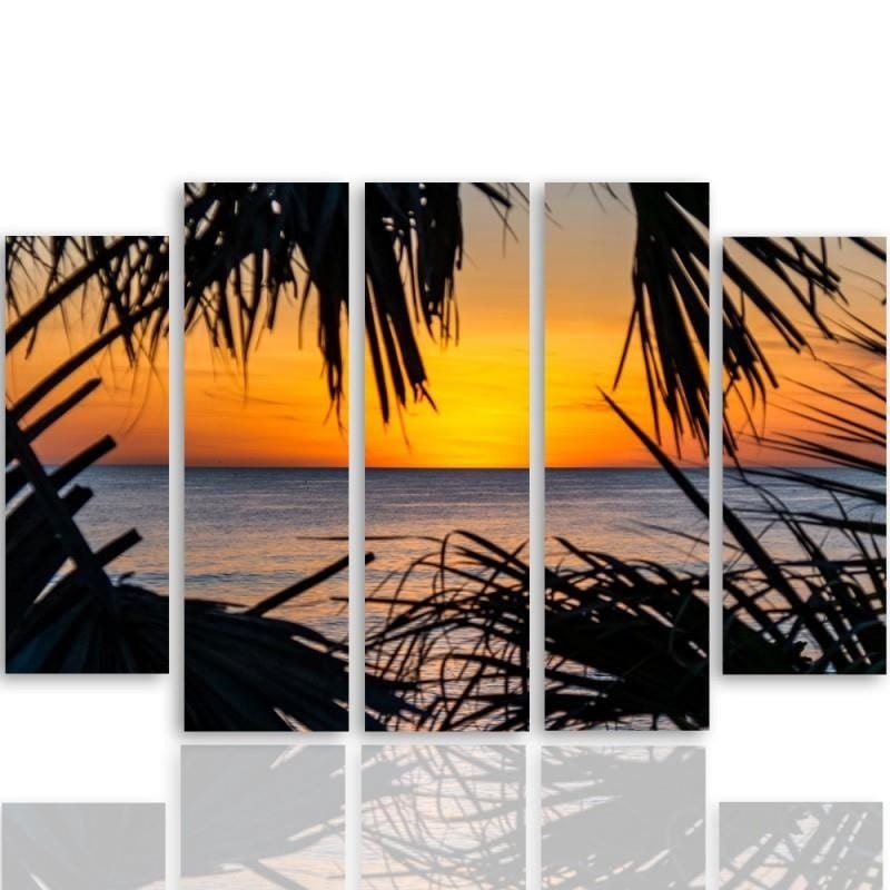 Kanva no 5 daļām - Type B, Sunset Over The Sea  Home Trends DECO